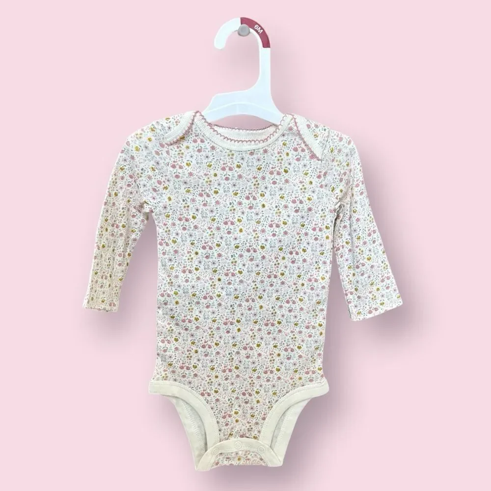 Carters Set Baby Girl 2-Piece Floral Shirt & Faux Jeans Pant Size 6 Month NWT
